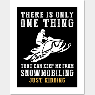 Snowmobile Adventures and Comic Twists - Ride into Laughter! Posters and Art